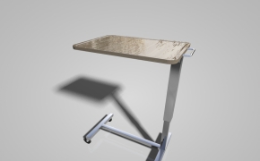 医院医疗器械：病床边简易桌C4D模型 Overbed Table