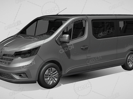 雷诺大型MPV商务车小巴2015款C4D汽车模型下载