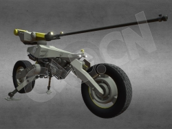 两轮式机关枪重武器模型cobra