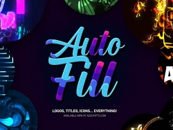 中文汉化AE插件-标志图标文字图层自动填充生长动画插件AEscripts AutoFill V1.0 Win