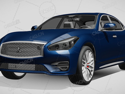 三菱尊严汽车轿车2018款C4D汽车模型下载