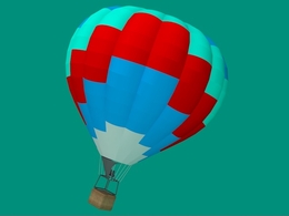 热气球C4D模型 Realistic Air Balloon