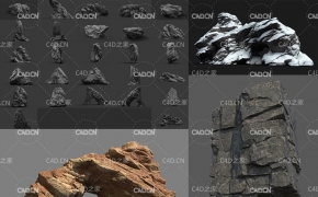 石头3D模型 Gumroad – Rocks Bundle（OBJ）