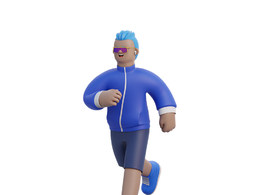 潮流男生跑步运动