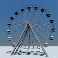 水车3D模型：Waterwheel