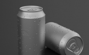 易拉罐饮料3D模型（C4D/OBJ）LEMONADE CAN SCENE For C4D and Vray
