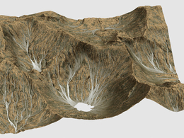 黄色山势地貌Bladehill Terrain