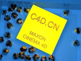 C4D圆球滚动企业LOGO展示动画