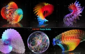 7个C4D R23节点工程 C4D R23 Scene Nodes