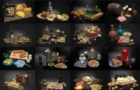 食物美食3D模型 Evermotion – Archmodels Vol.217 (C4D/MAX/FBX/OBJ格式)