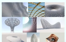 C4D异形构造建模复杂网格结构建筑形体建模插件 QGeoTexture v1.5(含68个场景工程文件)