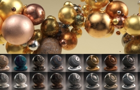 500+Redshift渲染器常用精品材质球合集 Gumroad – Redshift Shader Suite for C4D v4 ...