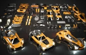 酷炫超级跑车3D模型Kitbash3D – Veh: Supercars(C4D/MAX/Maya/OBJ/FBX/Blender格式)