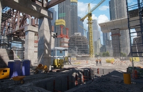 28GB大型建筑工地施工在建项目场景三维模型KitBash3D - Construction Zone C4D/Blende ...