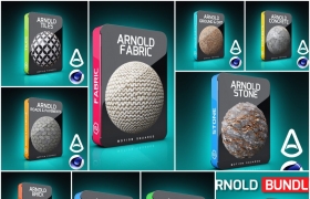 1144组C4D Arnold阿诺德渲染器材质贴图预设包Arnold Material Packs Bundle for Cinem ...