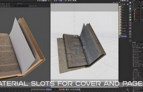 c4d书籍动画翻页翻书Xpresso节点驱动程序化书本动画预设Procedural Book in Cinema 4D ...